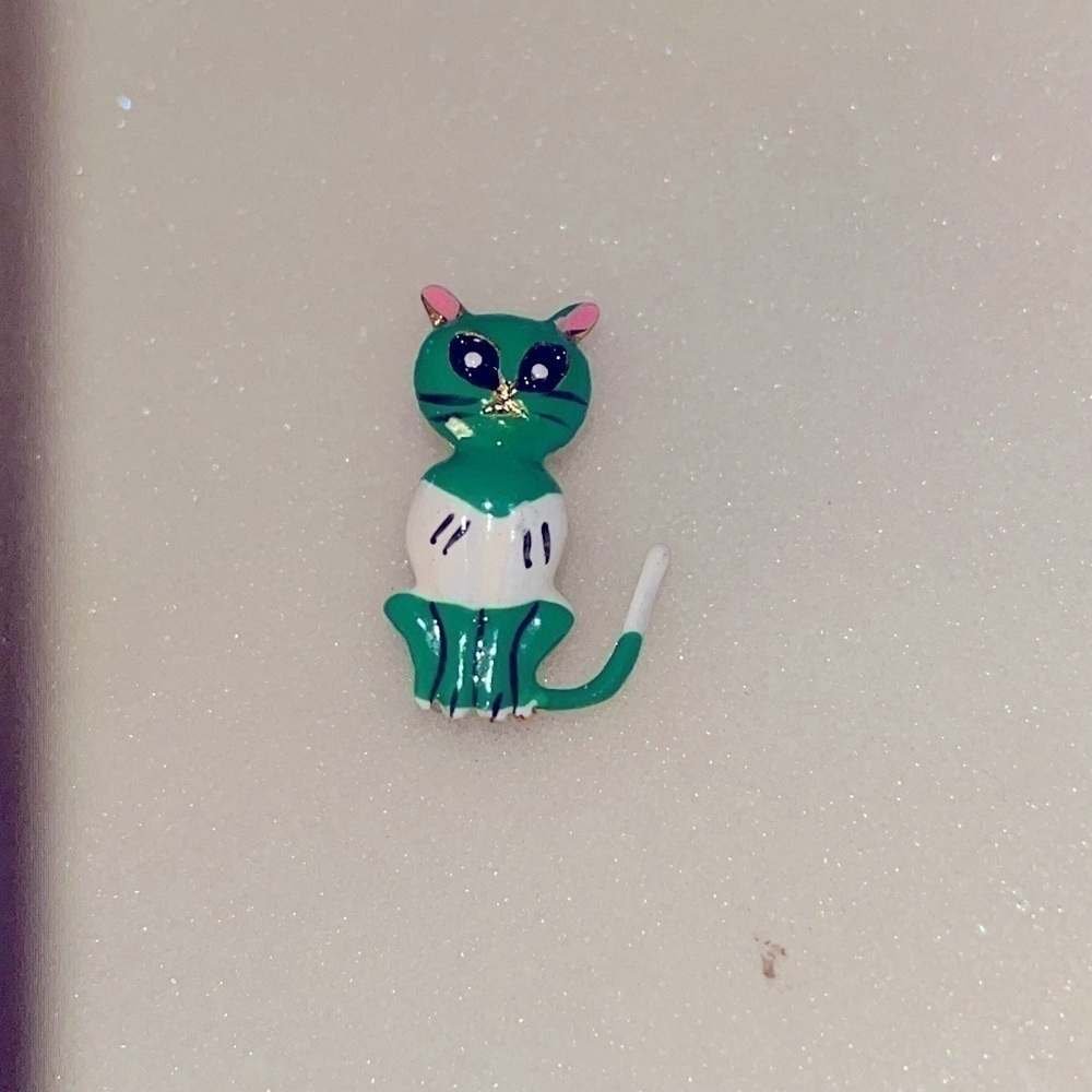 Vintage Kitty Cat Scatter Pin set of 2 Deadstock - Picture 2 of 4